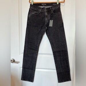 $248 NWT John Varvatos Jeans 28 Black J701 Regular Fit Men's Denim Straight Leg